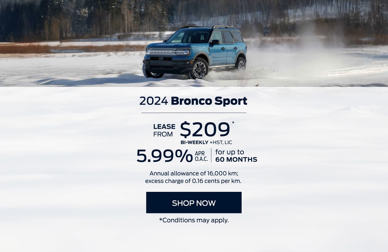 2024 Ford Bronco Sport Offer in Barrie