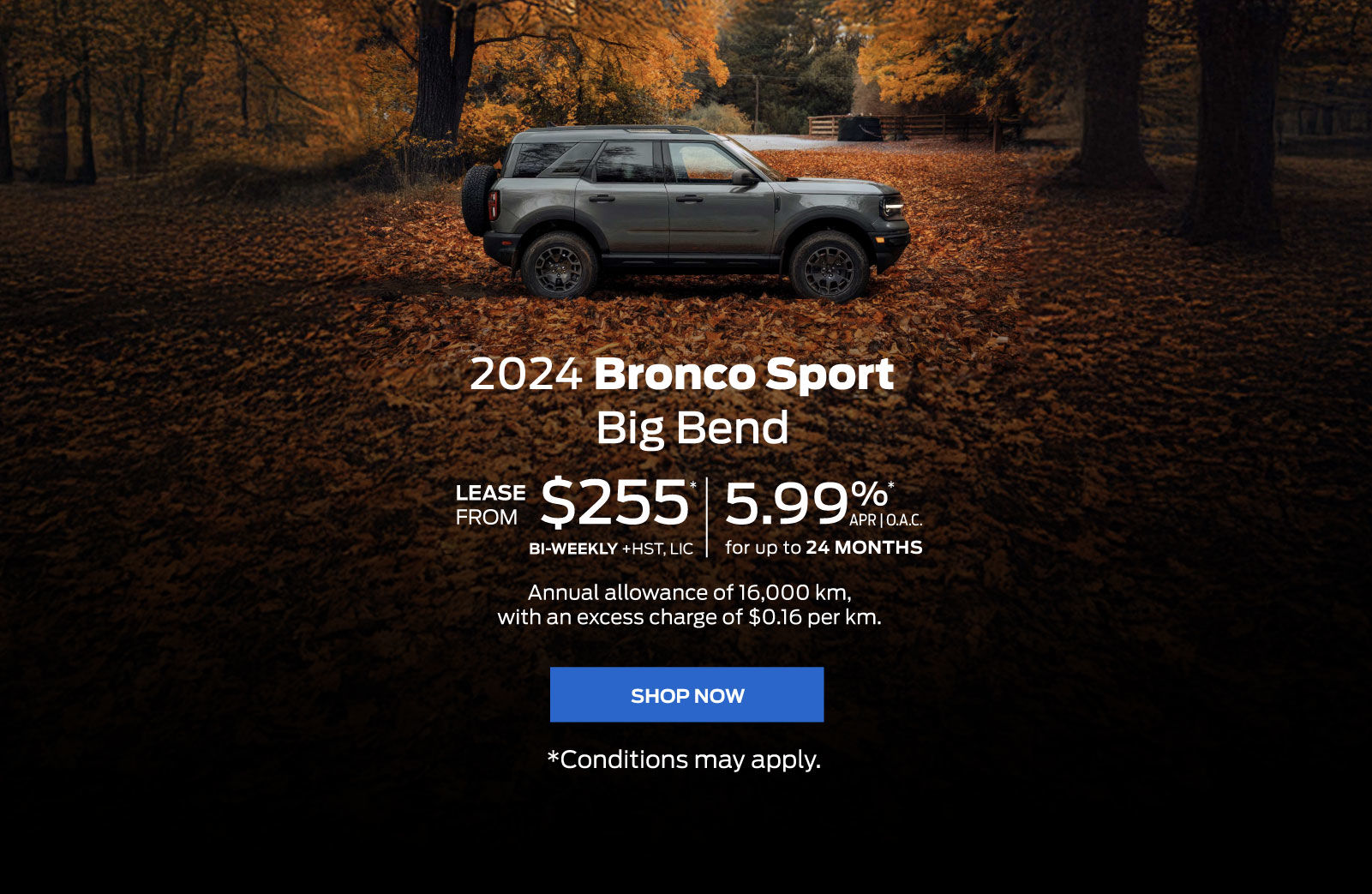 2024 Ford Bronco Sport Offer in Barrie