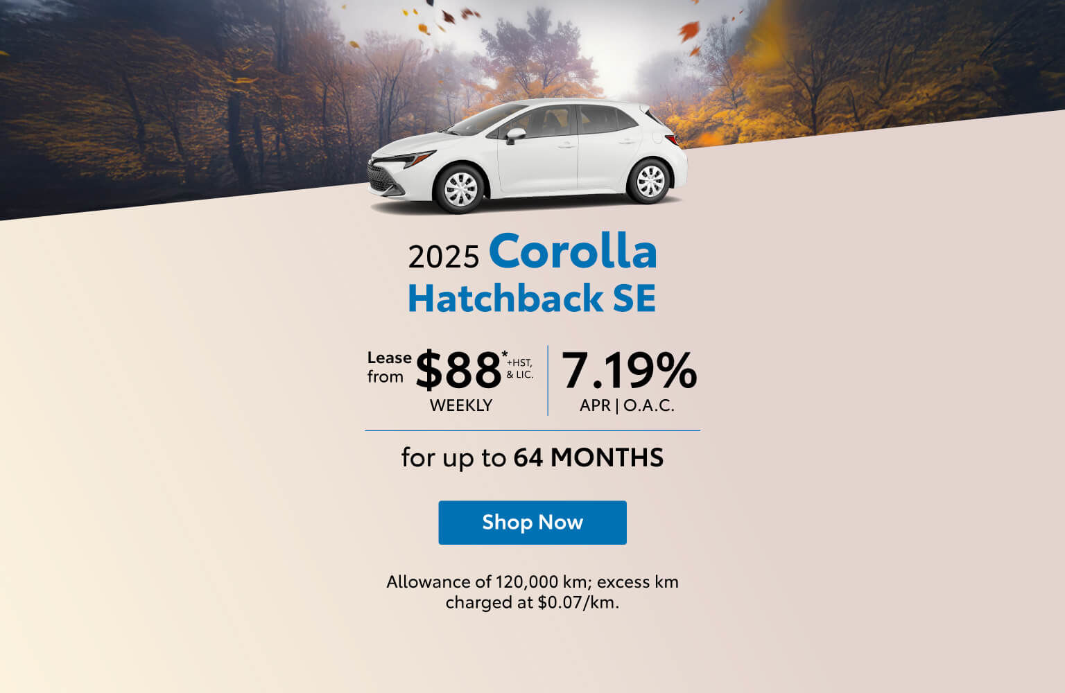 2025 Toyota Corolla Hatchback Lease Offer - Home Page