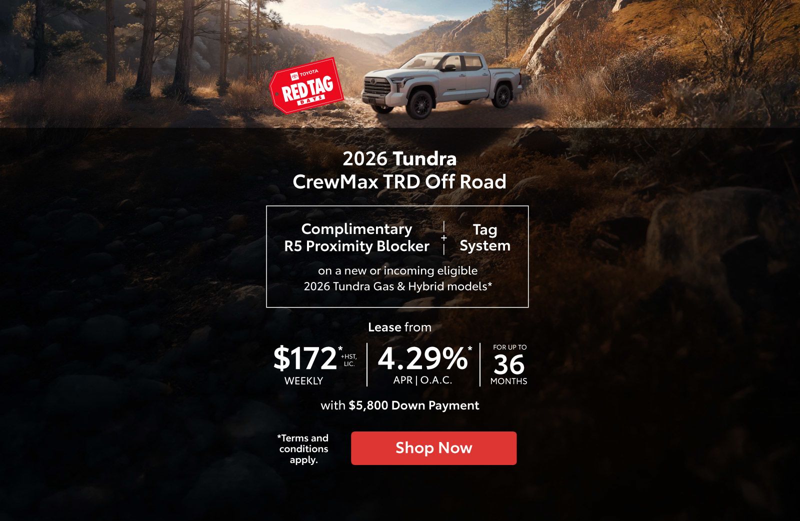 2026 Tundra Special Offer - Home page
