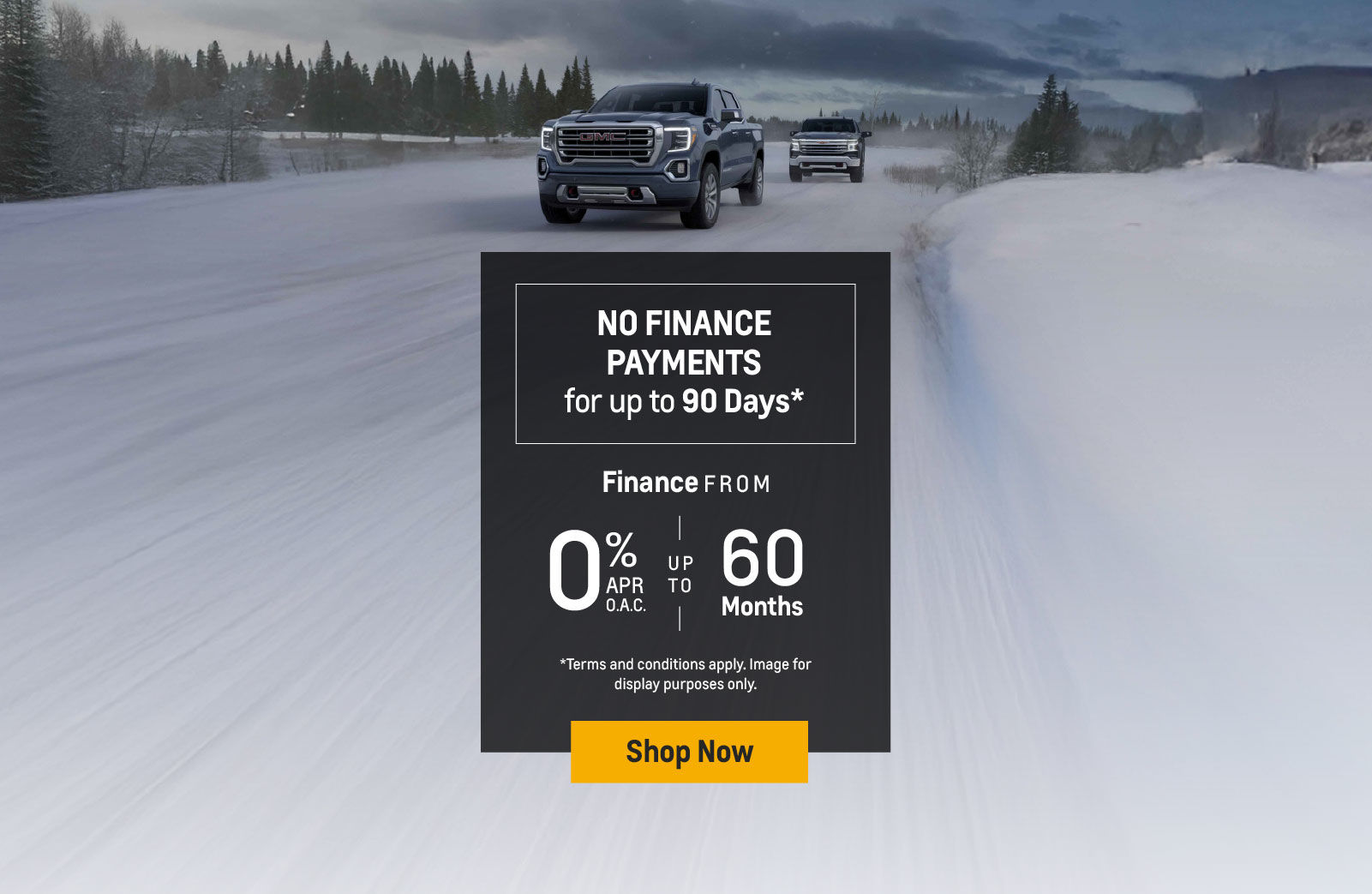 GM Trucks - No Finance Payments For Up to 90 Days