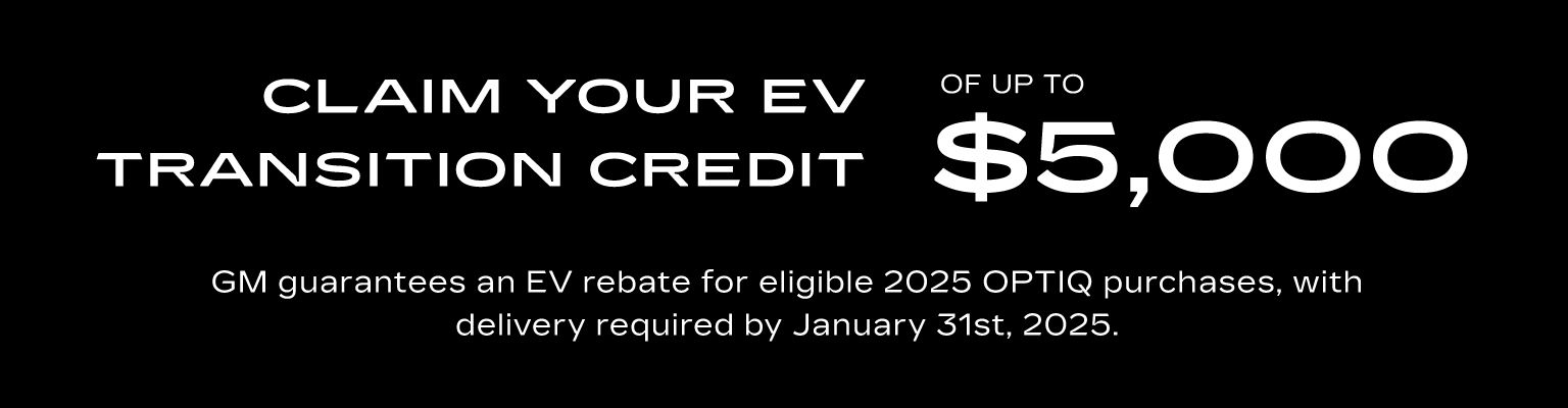 Cadillac EV Transition Credit - Inventory Banner - January 2025