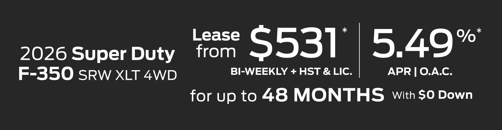 2026 Ford Super Duty Special Offer