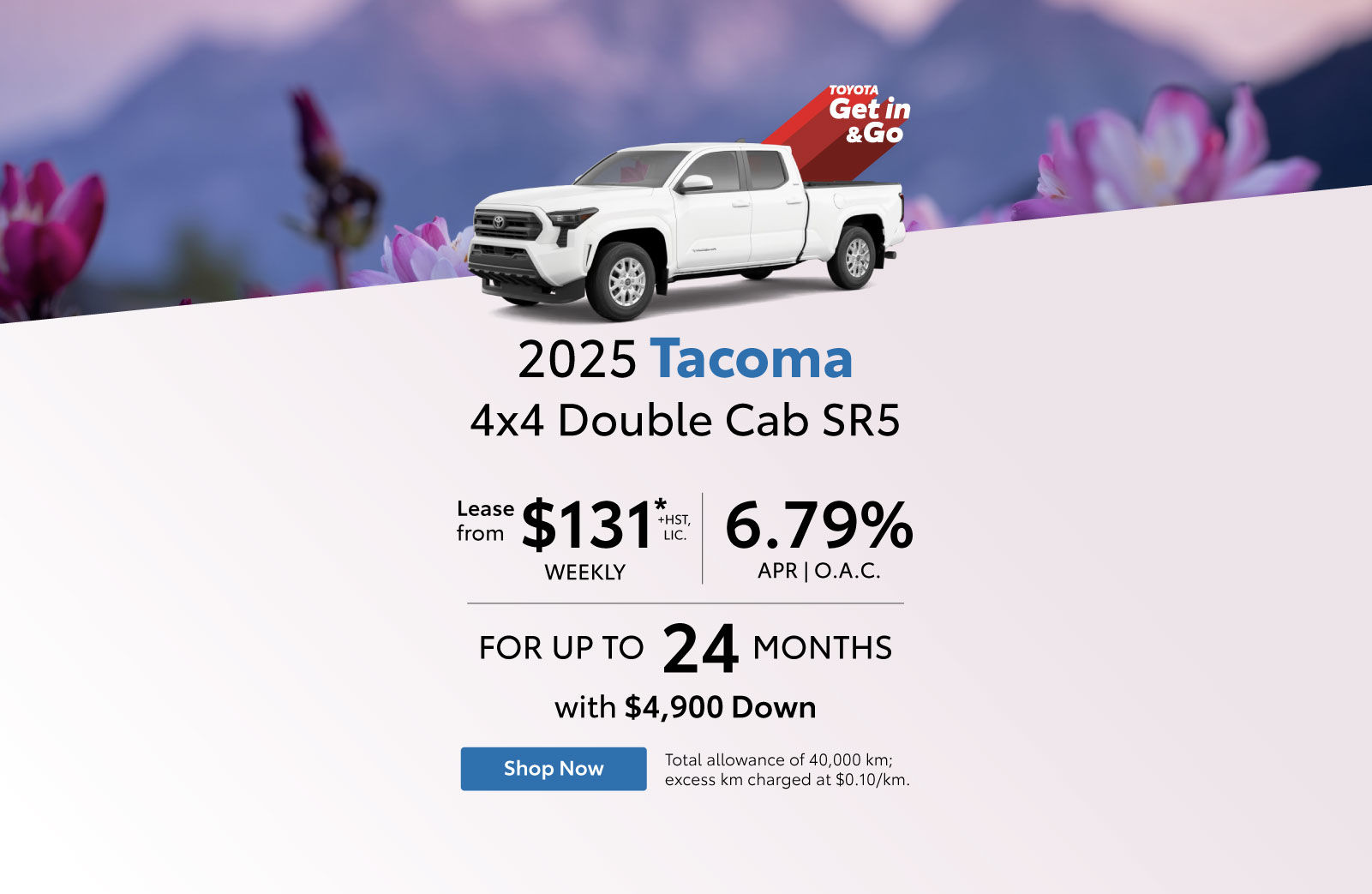 2025 Tacoma Lease Offer - Home page