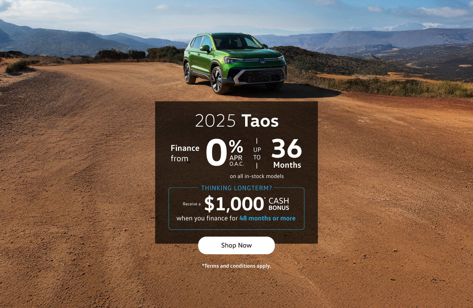 2025 VW Taos Finance Offer