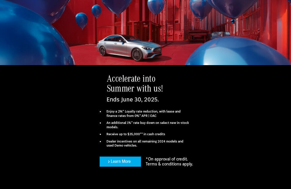 Accelerate Into Summer Sales Event at Mercedes-Benz Brampton