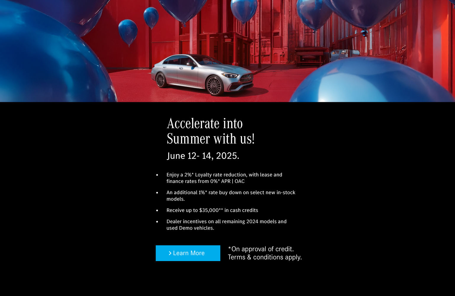 Accelerate Into Summer 3-Day Sales Event at Mercedes-Benz Brampton