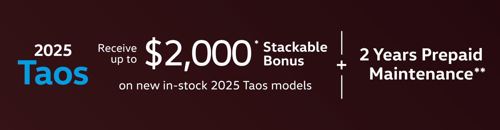 2025 VW Taos Offer