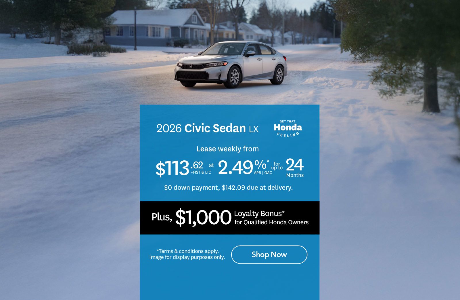 2026 Honda Civic promo