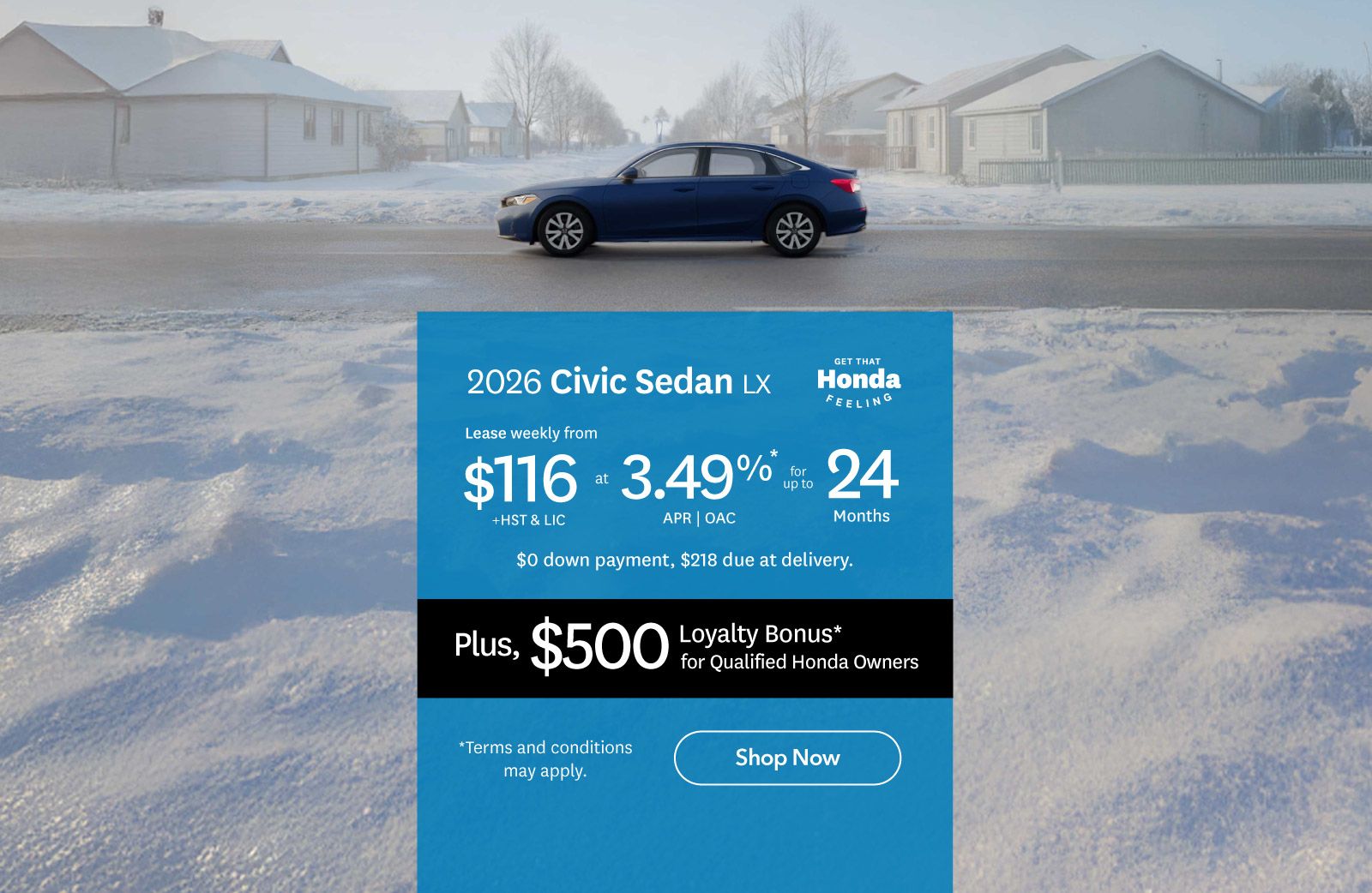 2026 Honda Civic promo