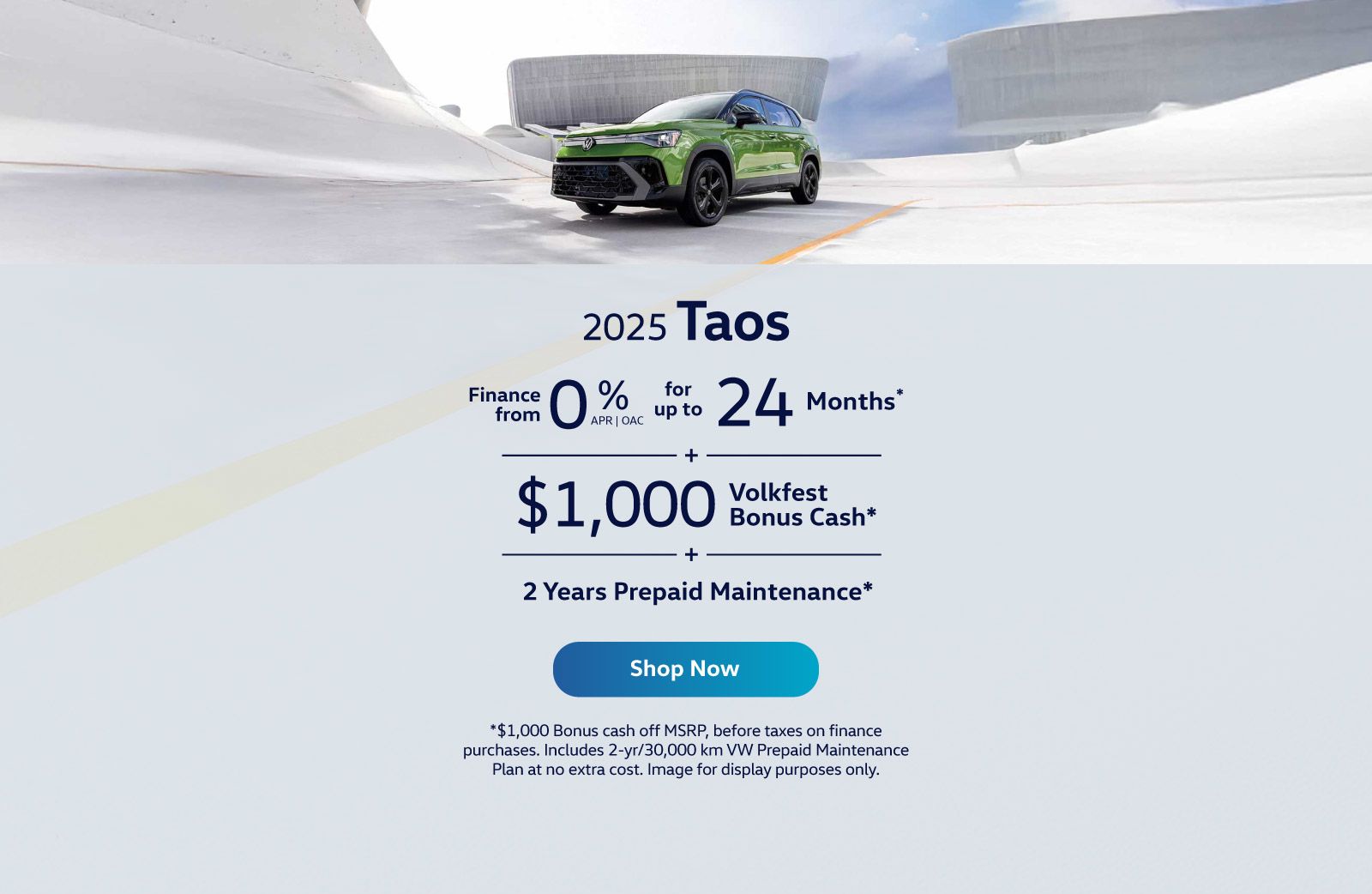 2025 VW Taos Finance Offer