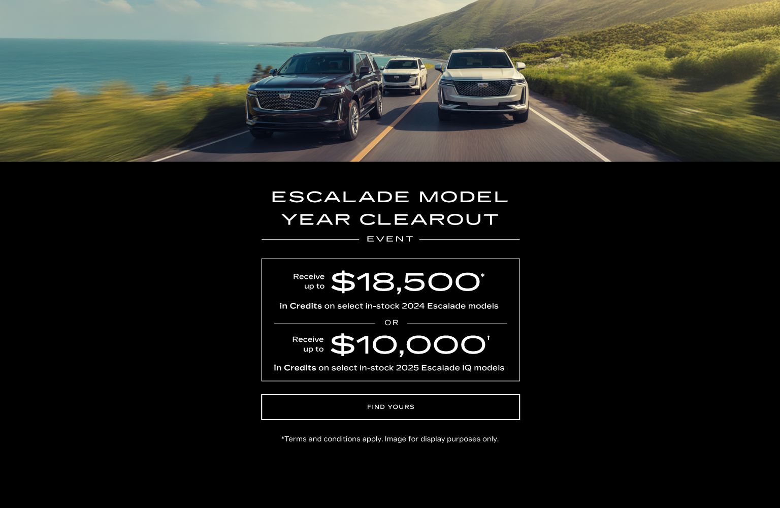 2024 Escalade and 2025 Escalade IQ Model Year Clearout