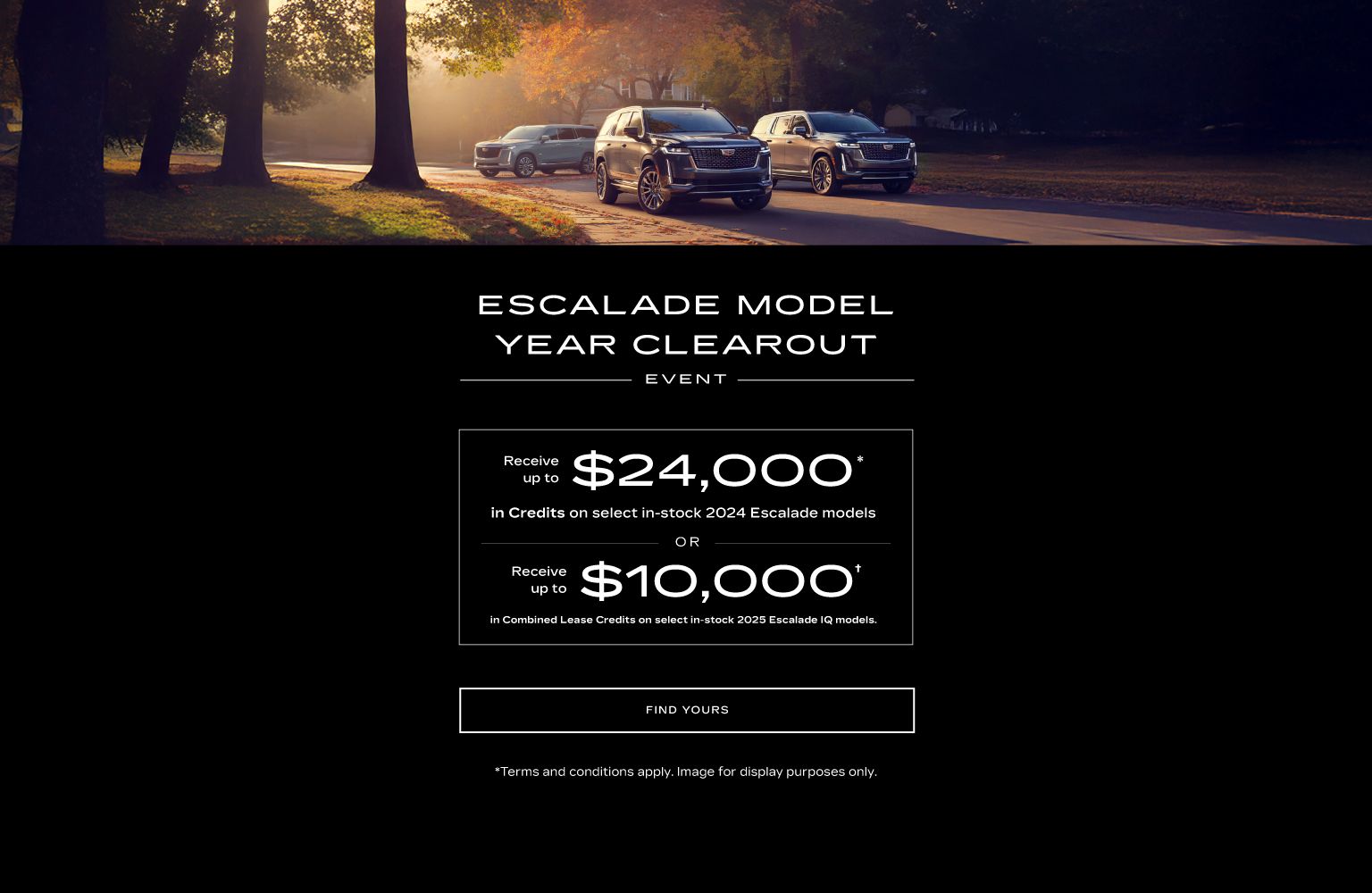 2024 Escalade and 2025 Escalade IQ Model Year Clearout