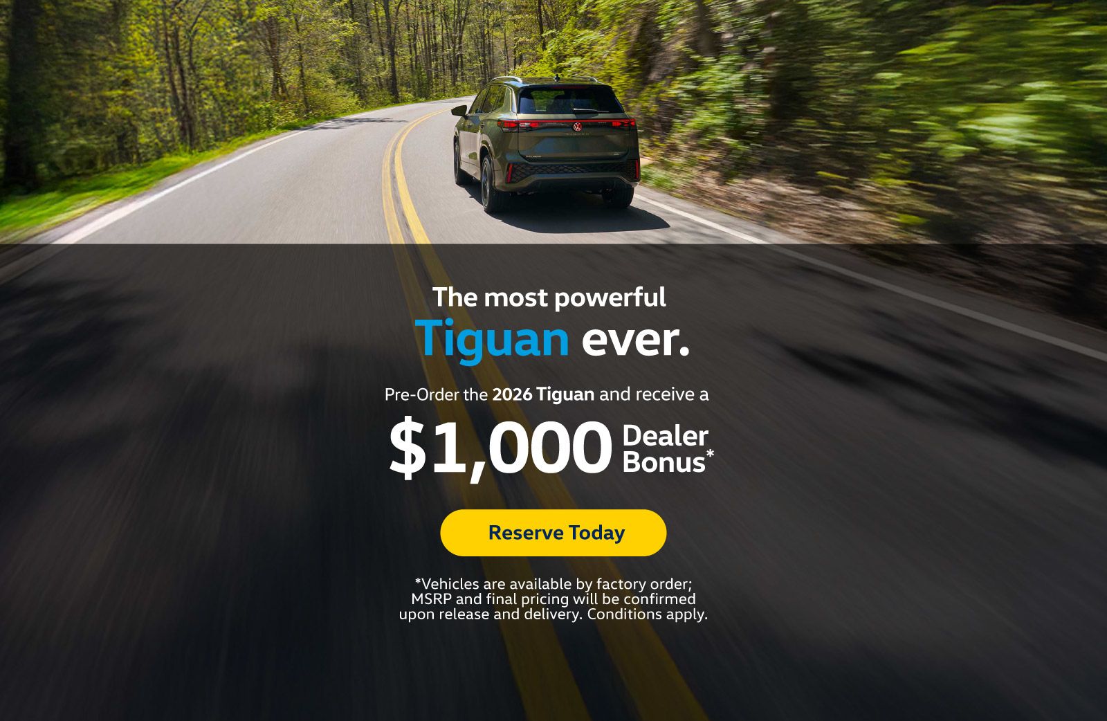 2026 VW Tiguan Offer