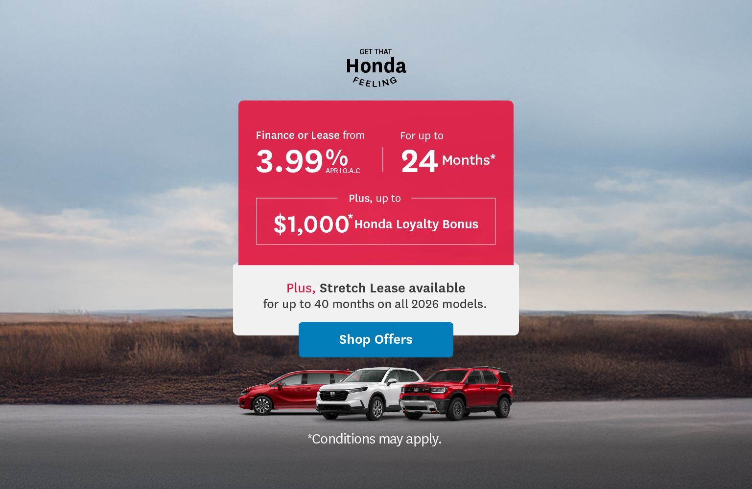 2026 Honda special offer