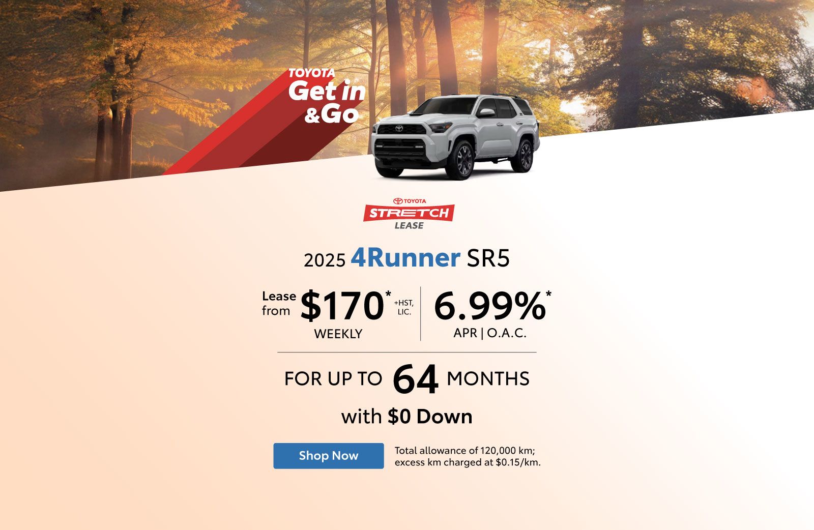 2025 Toyota 4Runner Lease Offer - Home page