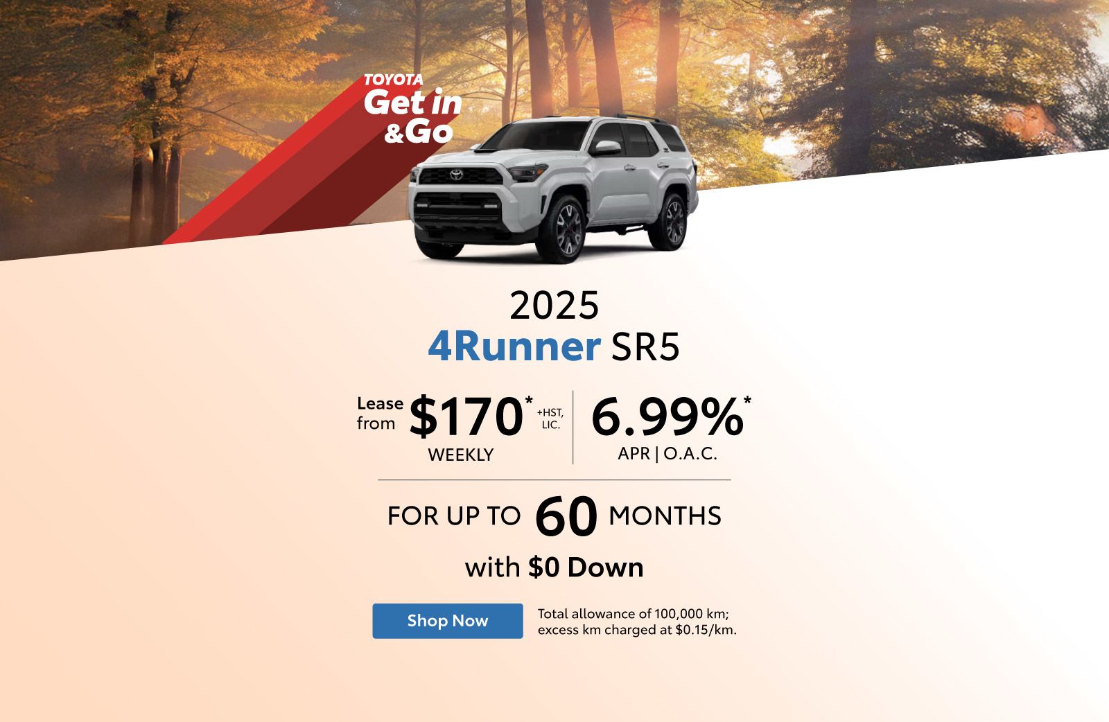 2025 Toyota 4Runner Lease Offer - Home page