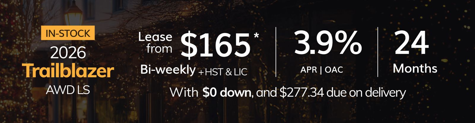 2026 Chevrolet Trailblazer - Lease Offer - Inventory Banner