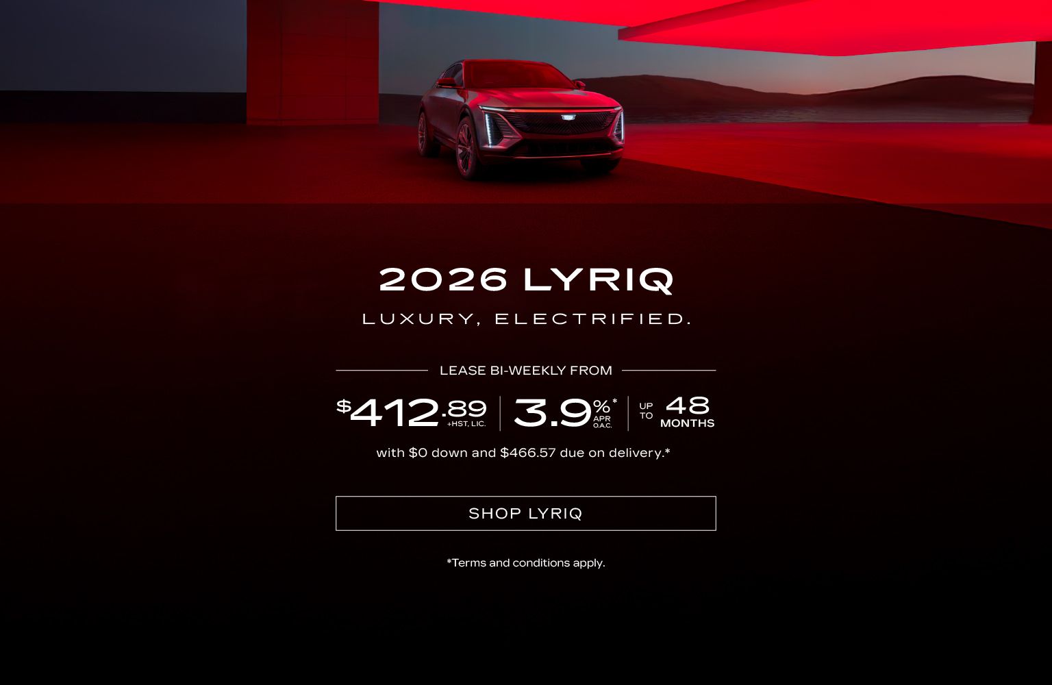 2026 Cadillac Lyriq - Lease Offer
