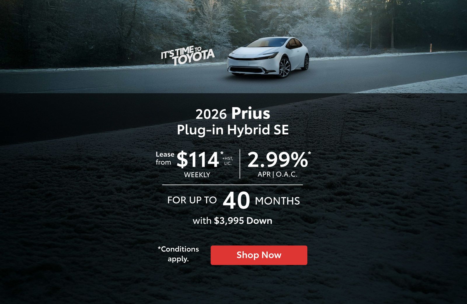 2026 Prius Plug-in Hybrid Lease Offer - Home page