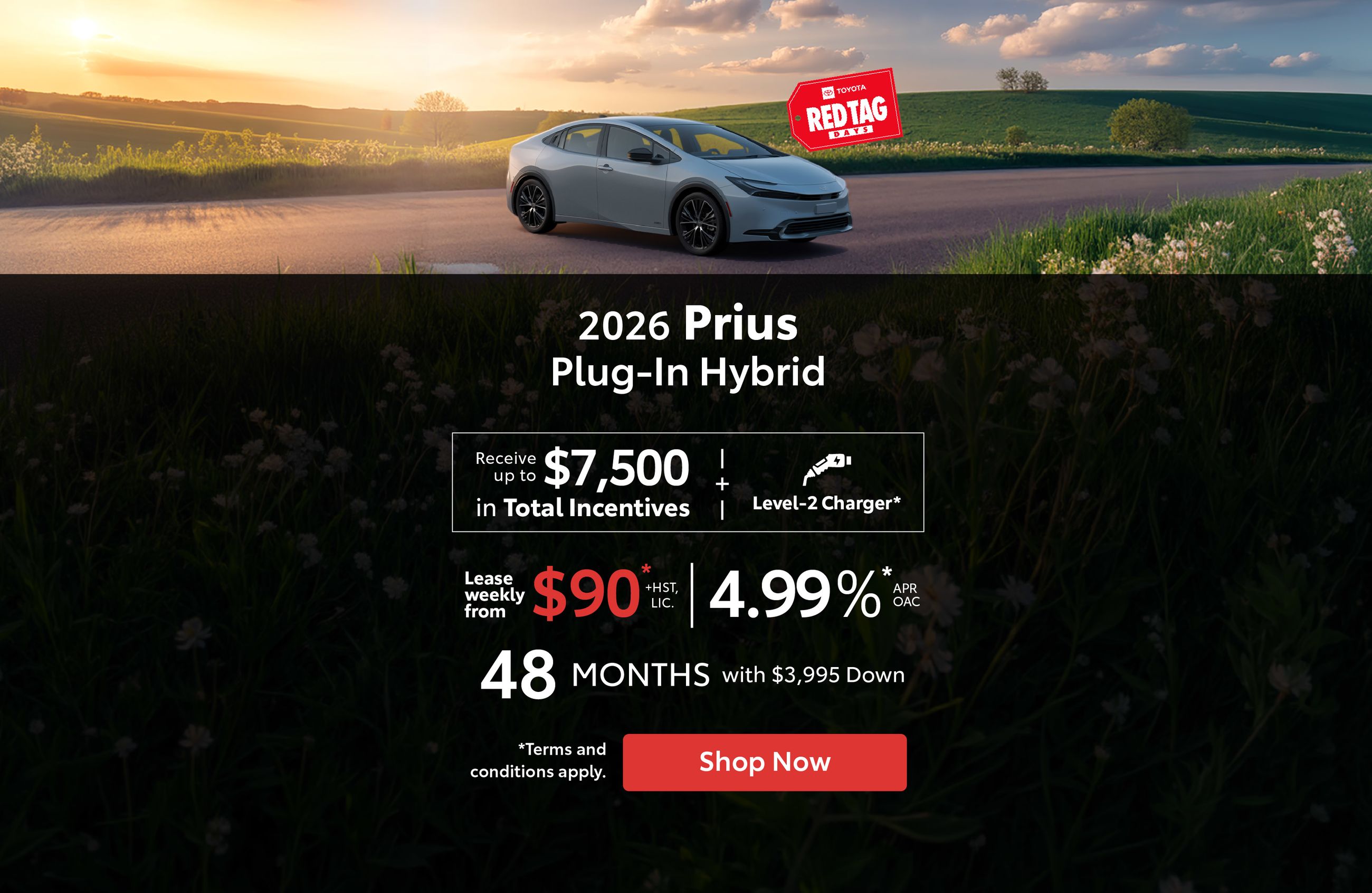 2026 Prius Plug-in Hybrid Lease Offer - Home page