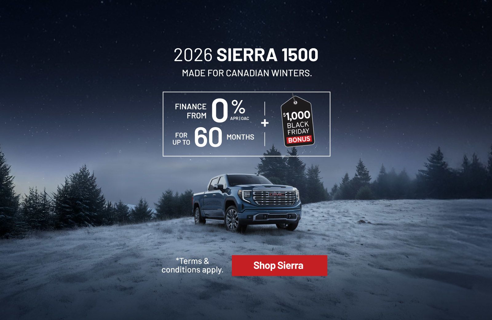 2026 GMC Sierra 1500 - Black Friday Bonus