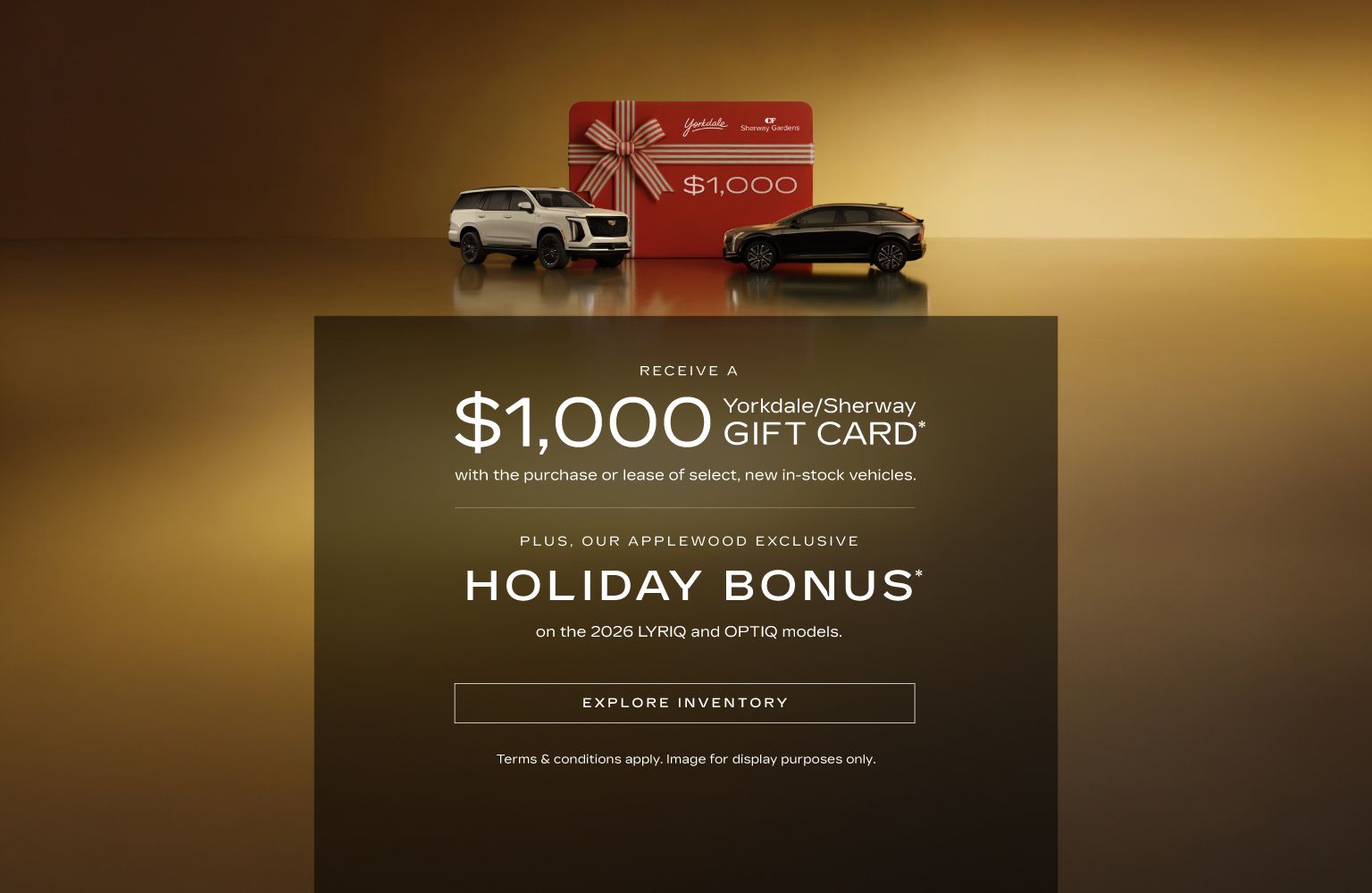 Applewood Exclusive Holiday Bonus