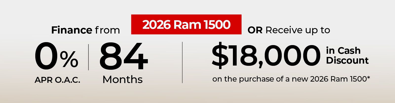 2026 Ram 1500 Offer
