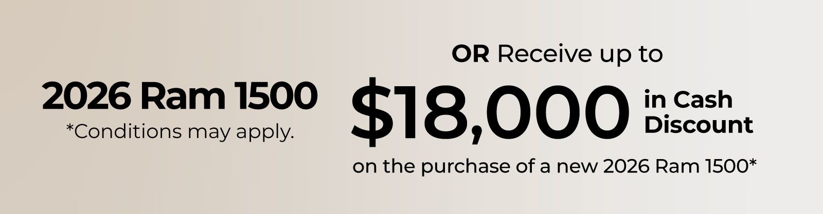 2026 Ram 1500 Offer