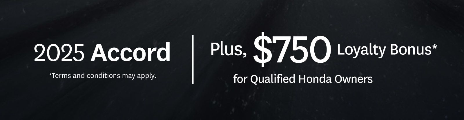 2025 Honda Accord VLP Banner