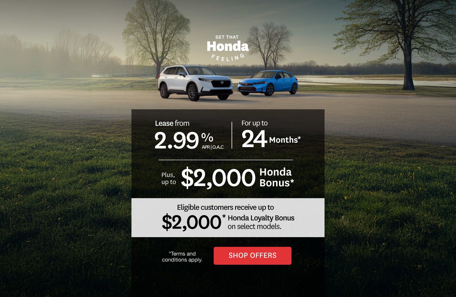 Get that Honda Feeling - Lease and Finance offer (Copy)