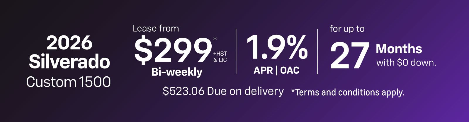 2026 Silverado Custom 1500 - VLP-Humberview GM