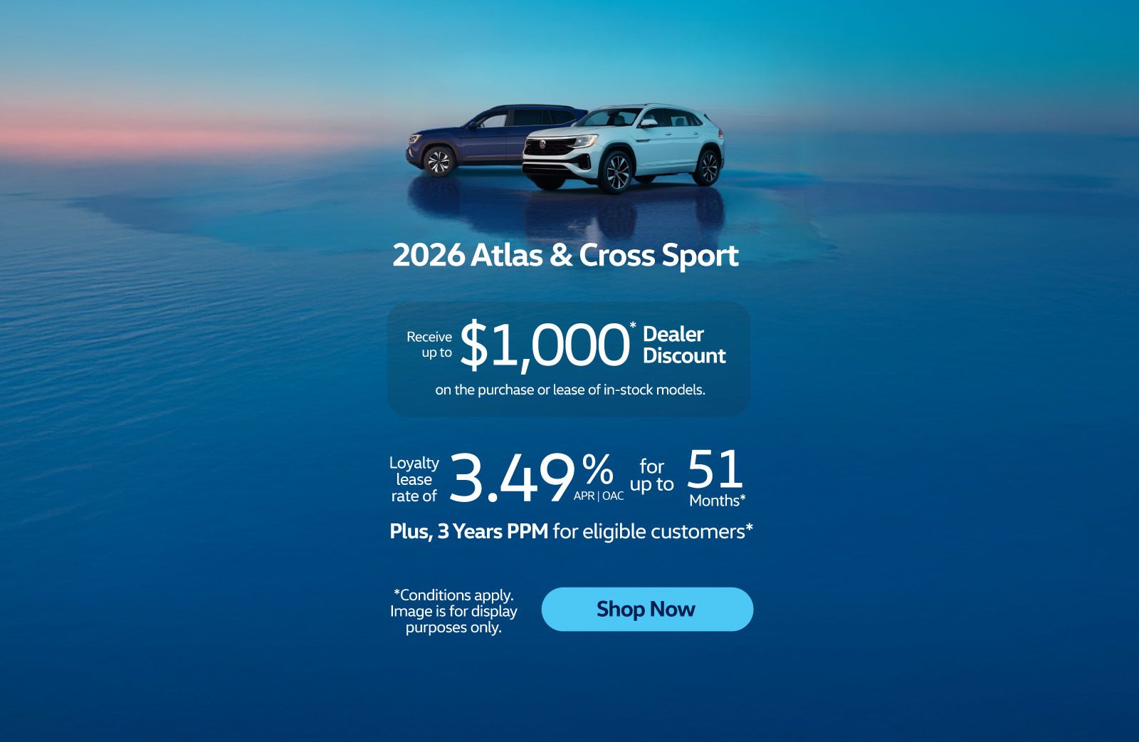 2026 VW Atlas & Cross Sport offer