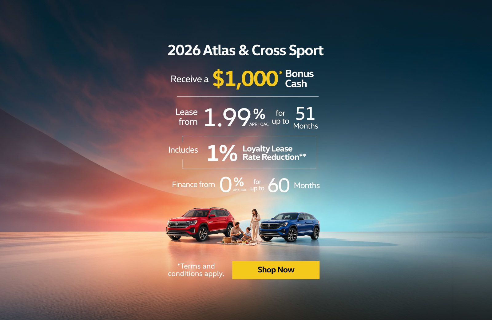 2026 VW Atlas & Cross Sport offer