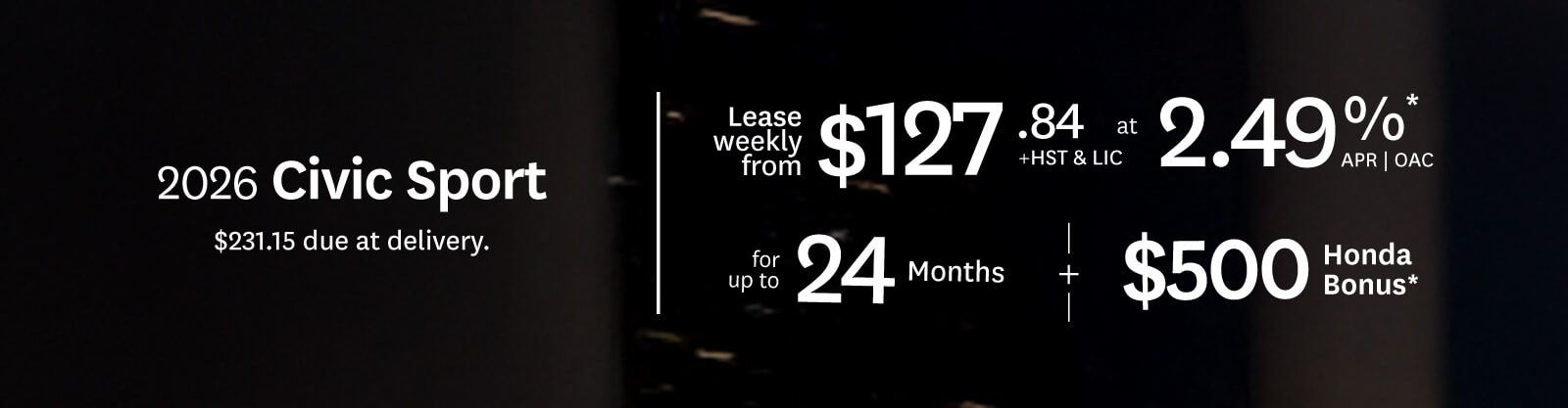 2026 Honda Civic - OH - VLP