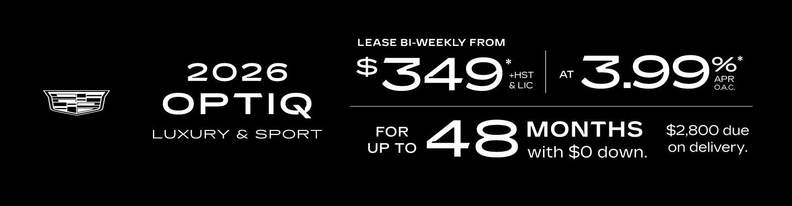 2026 Cadillac OPTIQ - VLP