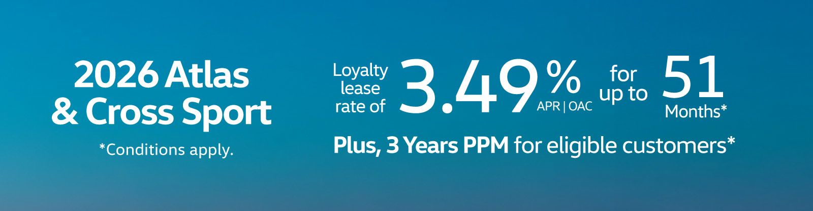 2026 VW Atlas Cross Sport Offer