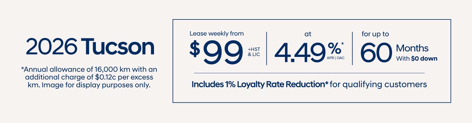 2026 Hyundai Tucson Special Offer