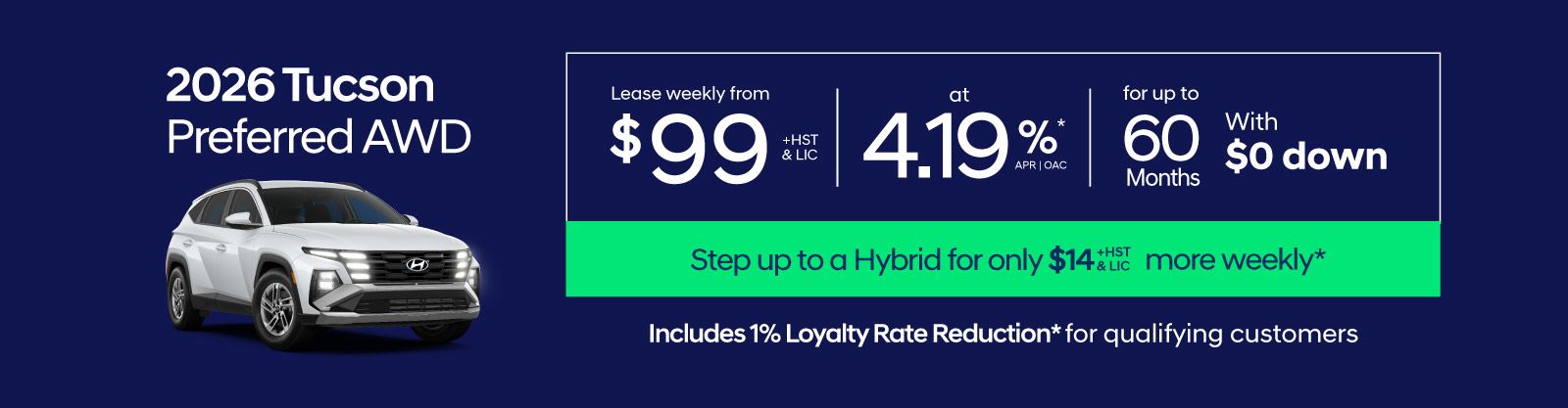 2026 Hyundai Tucson Special Offer