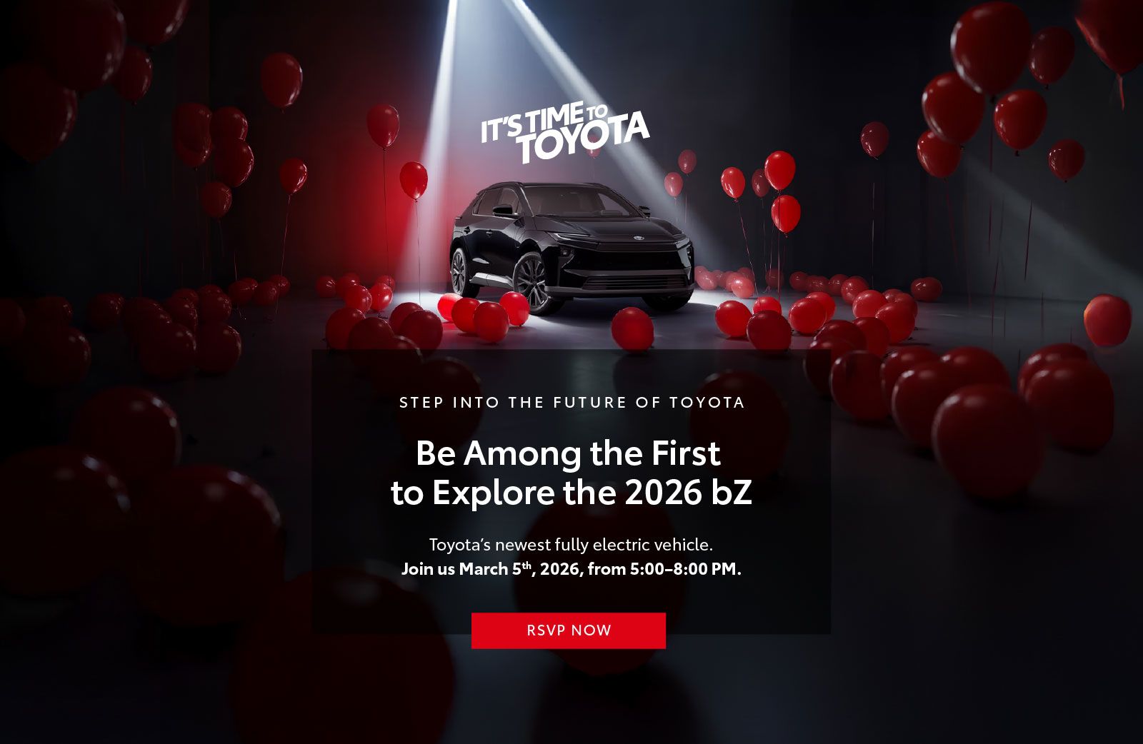 2026 Toyota bZ In-Store Event - Home page