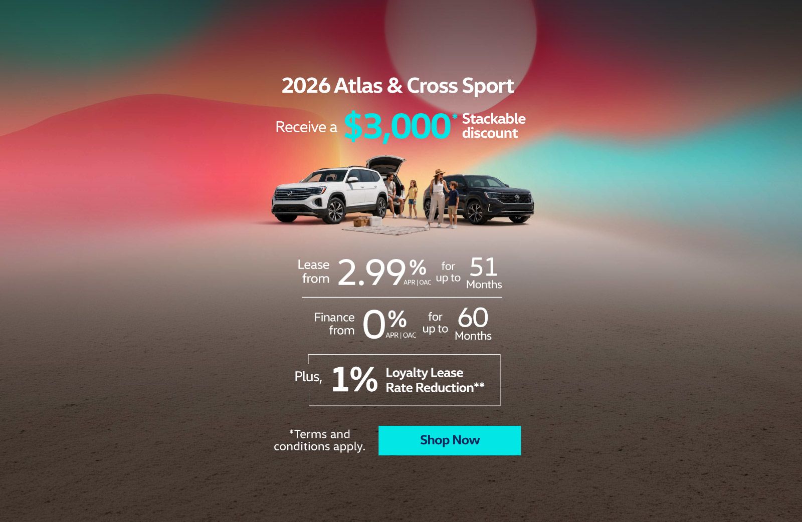 2026 VW Atlas & Cross Sport Offer