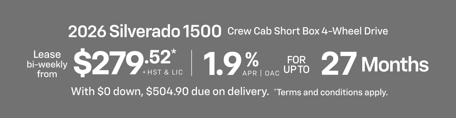 2026 Silverado 1500 - VLP