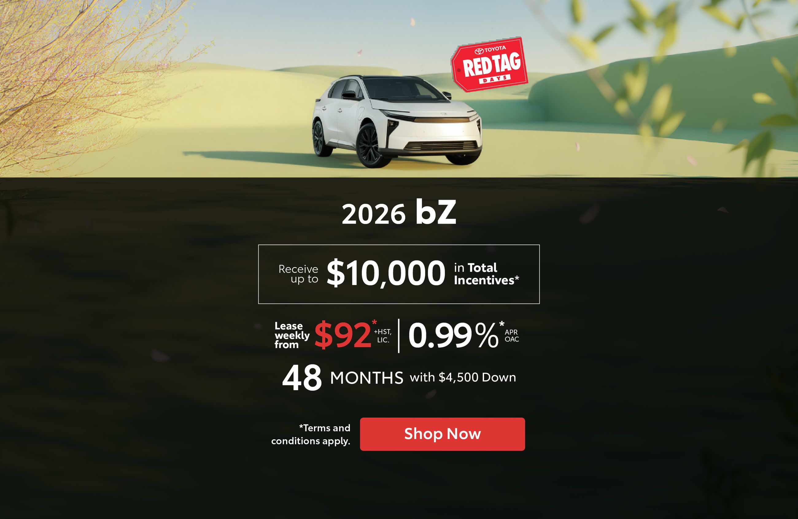 2026 Toyota bZ Special Offer - Home page