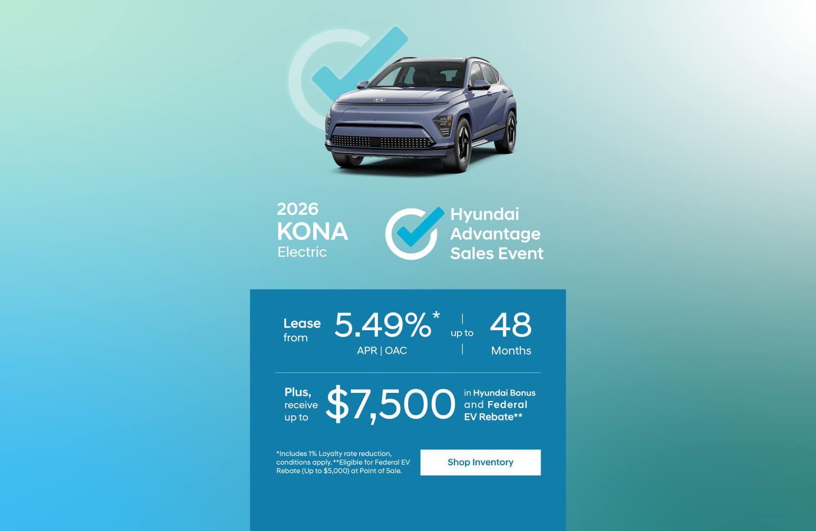 2026 Hyundai Kona Electric Special Offer
