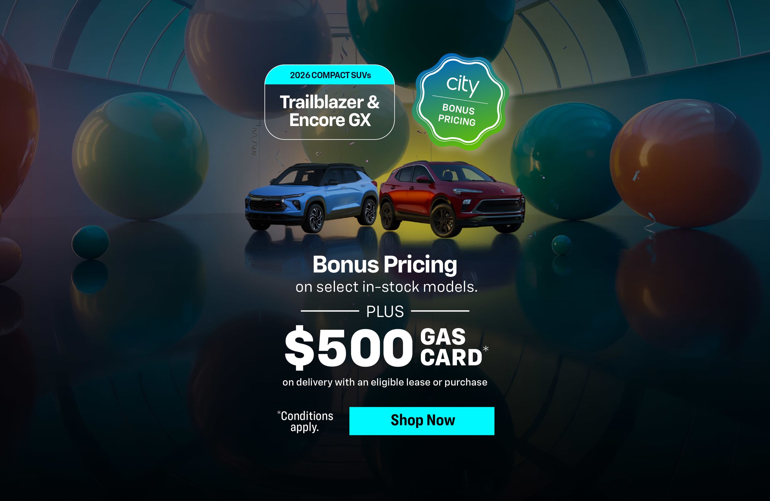 City Bonus Pricing on Compact SUVs - Slider