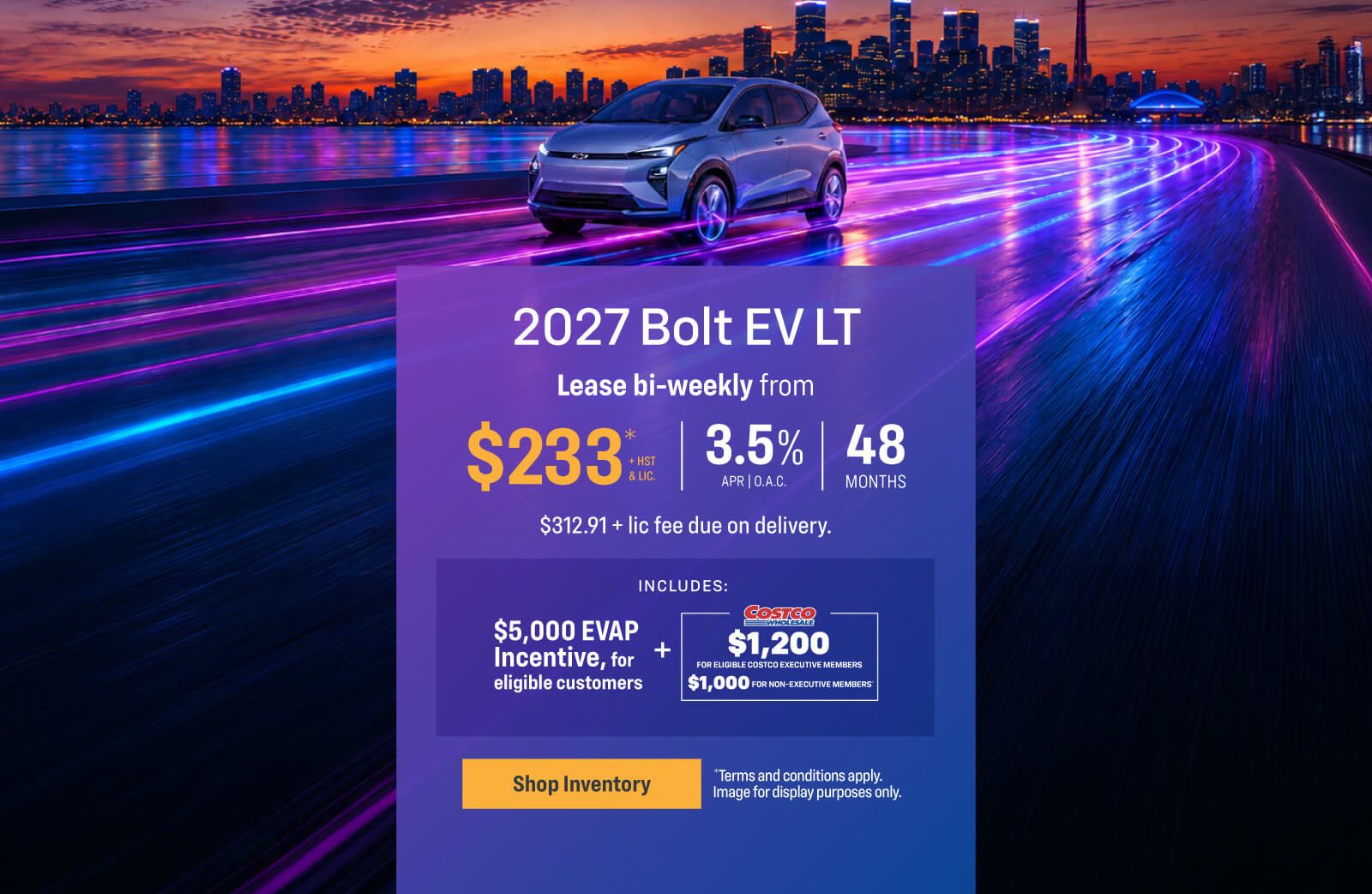 Chevrolet Bolt EV Lease Offer - Slider