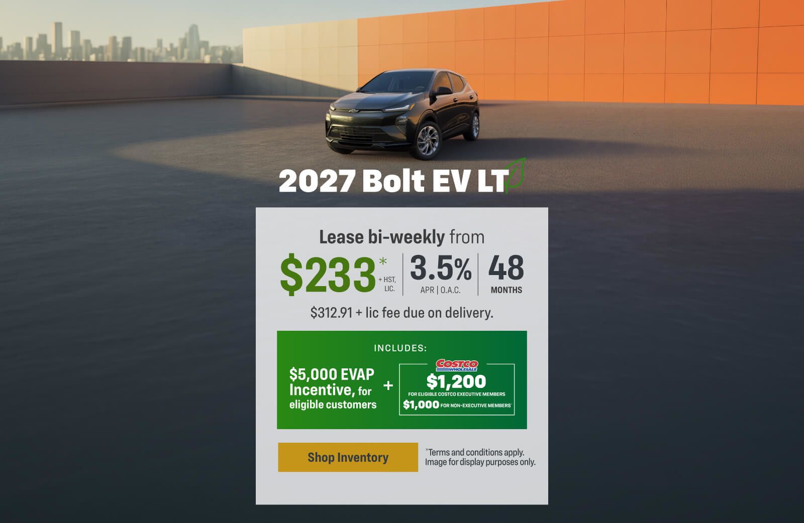 Chevrolet Bolt EV Lease Offer - Slider