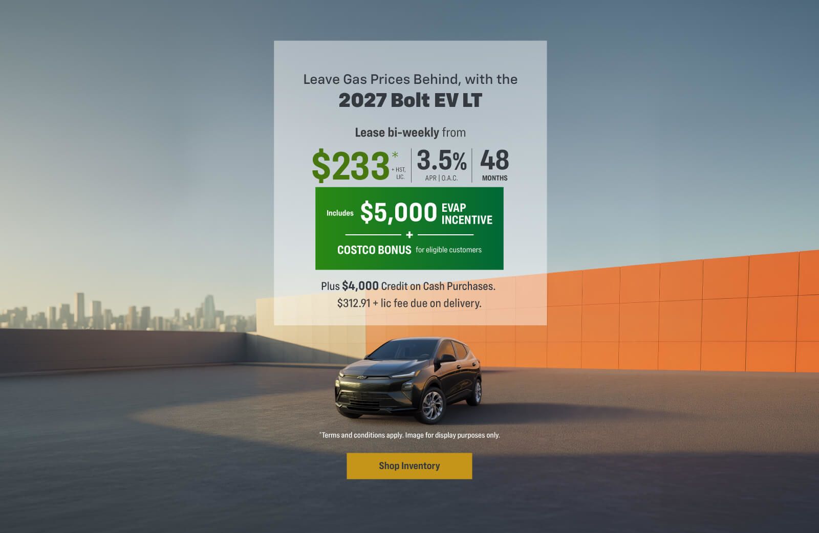 Chevrolet Bolt EV Lease Offer - Slider