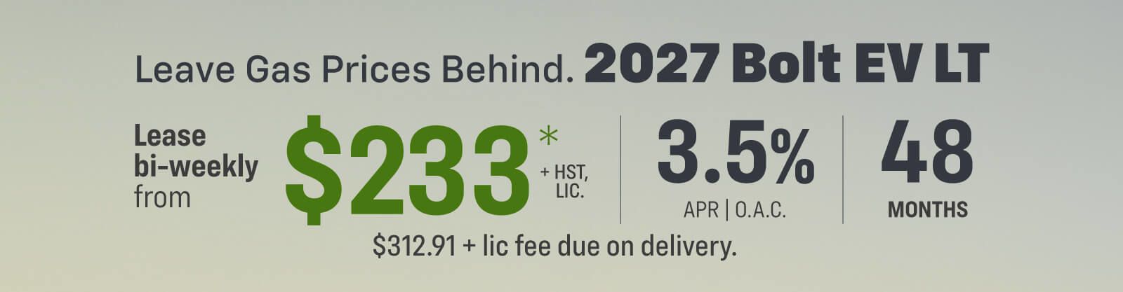 Chevrolet Bolt EV Lease Offer - VLP