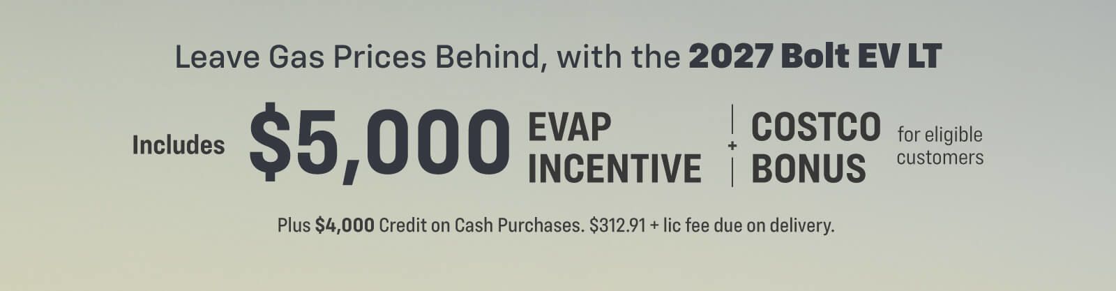 Chevrolet Bolt EV Lease Offer - VLP